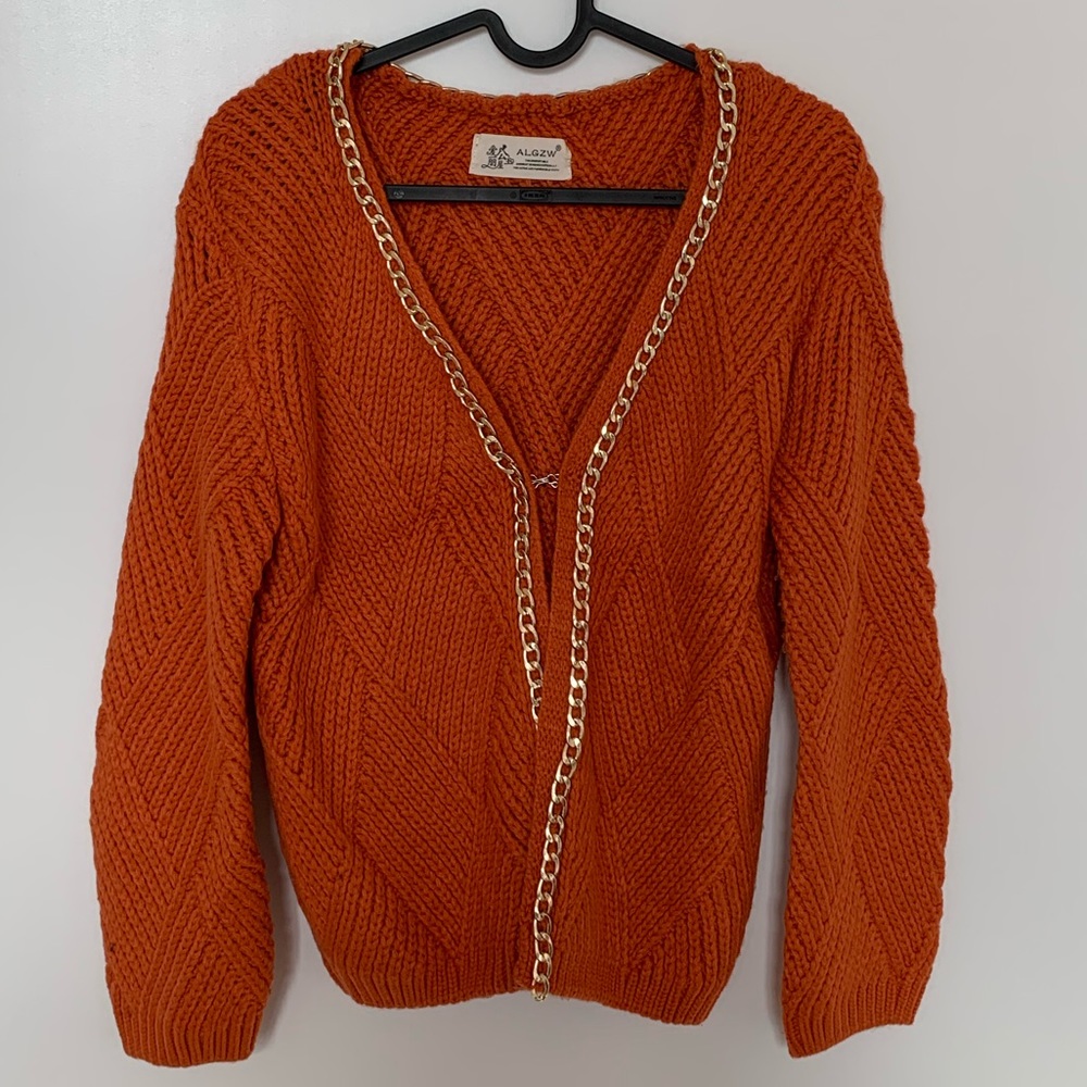 Orange cardigan